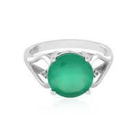 Bague en argent et Onyx vert