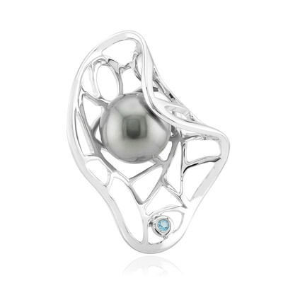 Pendentif en argent et Perle de culture de Tahiti (TPC)