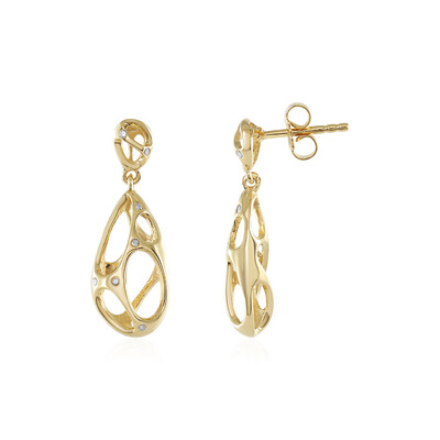 Boucles d'oreilles en argent et Diamant I2 (J)
