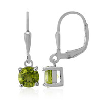 Boucles d'oreilles en argent et Péridot de Birmanie