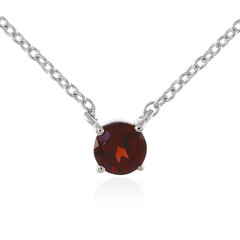 Collier en argent et Grenat du Mozambique