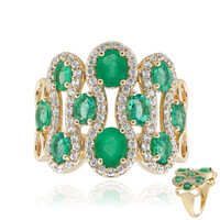 Bague en or et Emeraude de Zambie