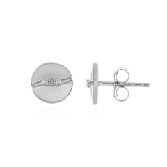 Boucles d'oreilles en argent et Diamant I4 (J)