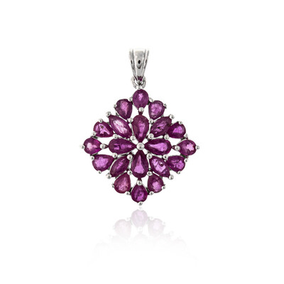 Pendentif en argent et Rubis du Mozambique