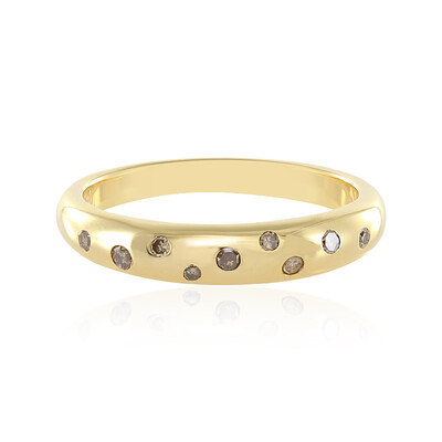 Bague en argent et Diamant champagne I3