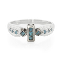 Bague en argent et Diamant fantaisie
