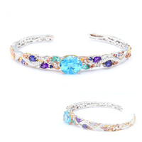 Bracelet en argent et Topaze bleu ciel (Gems en Vogue)