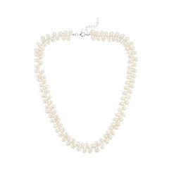 Collier en argent et Perle blanche de culture d'eau douce (TPC)
