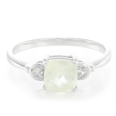 Bague en argent et Préhnite