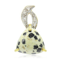 Pendentif en argent et Jaspe Dalmatien