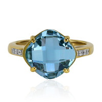 Bague en argent et Topaze bleu ciel