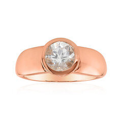 Bague en or et Danburite rose du Mexique