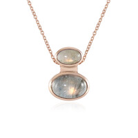 Collier en argent et Labradorite cuivrée de Maniry (KM by Juwelo)