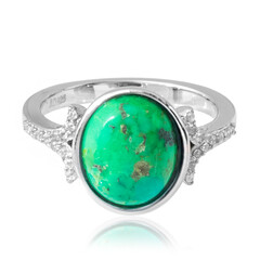 Bague en argent et Turquoise verte de Kingman