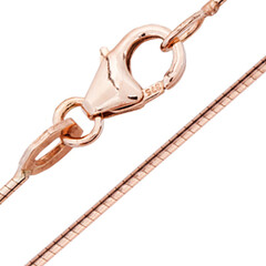 Or rose 375/1000 - Chaîne maille oméga - 45cm - 2,6 g
