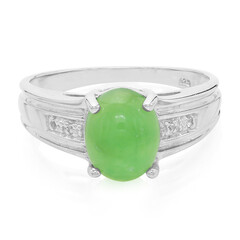Bague en argent et Chrysoprase impériale