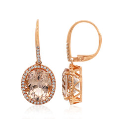 Boucles d'oreilles en or et Morganite AAA
