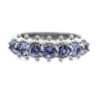 Bague en argent et Tanzanite (Dallas Prince Designs)