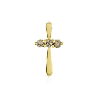 Pendentif en argent et Diamant champagne I3