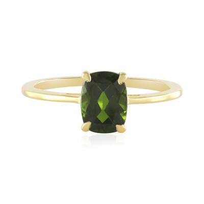Bague en argent et Diopside de Russie