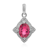 Pendentif en argent et Topaze rose