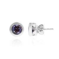 Boucles d'oreilles en argent et Tanzanite non chauffée