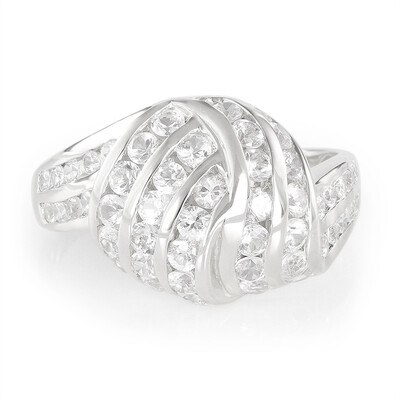 Bague en argent et Saphir blanc