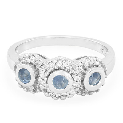 Bague en argent et Saphir bleu