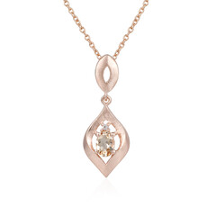 Collier en argent et Morganite couleur pêche