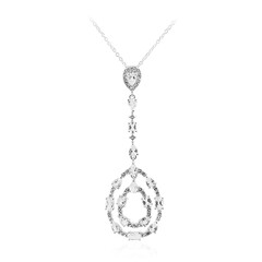 Collier en argent et Topaze blanche