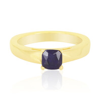 Bague en argent et Saphir bleu de Madagascar
