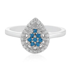 Bague en argent et Zircon bleu