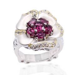 Bague en argent et Grenat Rhodolite (Dallas Prince Designs)