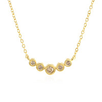 Collier en argent et Diamant champagne I3