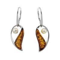 Boucles d'oreilles en argent et Ambre baltique
