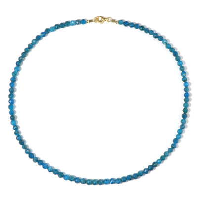 Collier en argent et Apatite bleu néon