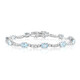 Bracelet en argent et Topaze bleu ciel