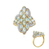 Bague en argent et Topaze bleu ciel