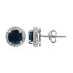 Boucles d'oreilles en argent et Topaze bleu de Londres