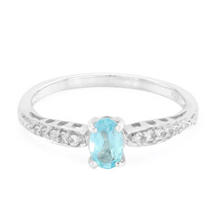 Bague en argent et Apatite bleue