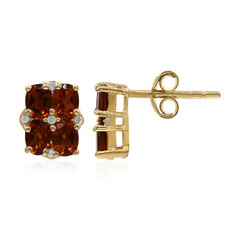 Boucles d'oreilles en argent et Citrine Madère