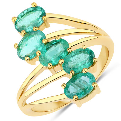 Bague en argent et Emeraude de Zambie