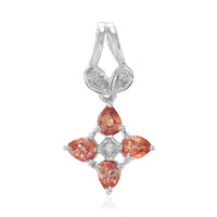 Pendentif en argent et Rubis rouge du soir
