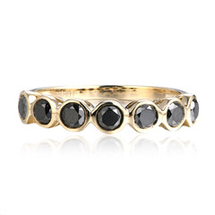 Bague en or et Diamant noir