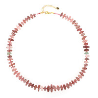 Collier en argent et Quartz Fraise