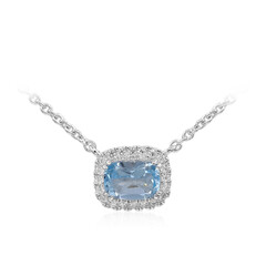 Collier en argent et Topaze bleu ciel