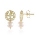 Boucles d'oreilles en or et Perle de culture d'eau douce (Ornaments by de Melo)