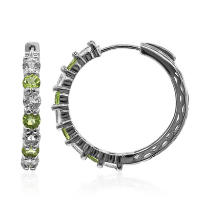 Boucles d'oreilles en argent et Péridot