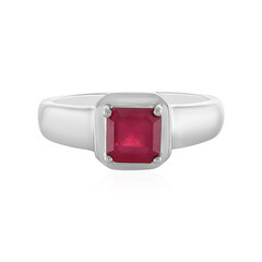 Bague en argent et Rubis de Madagascar