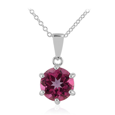 Collier en argent et Topaze rose